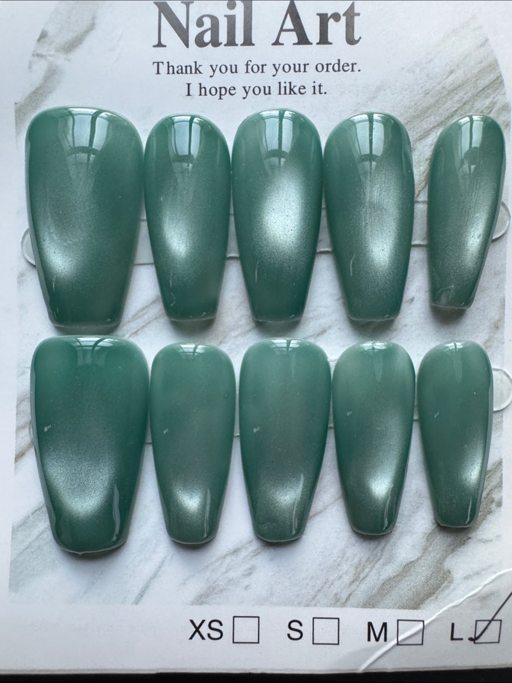 Aqua Green Press-On Nails